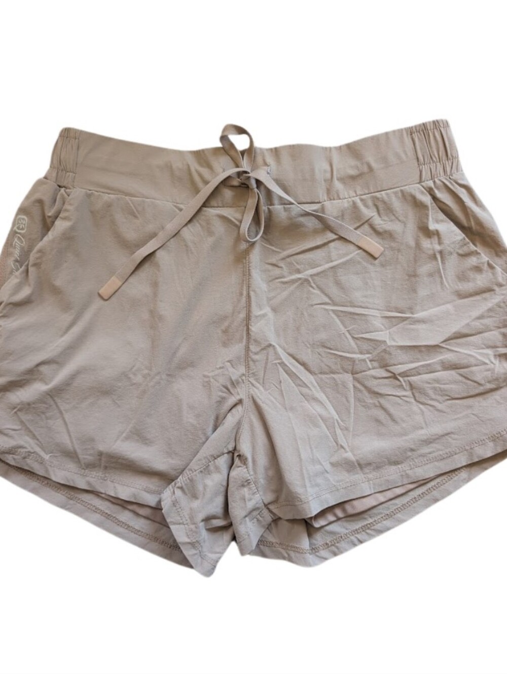 Quiet Storm Lightweight Drawstring Women's Shorts - Taupe